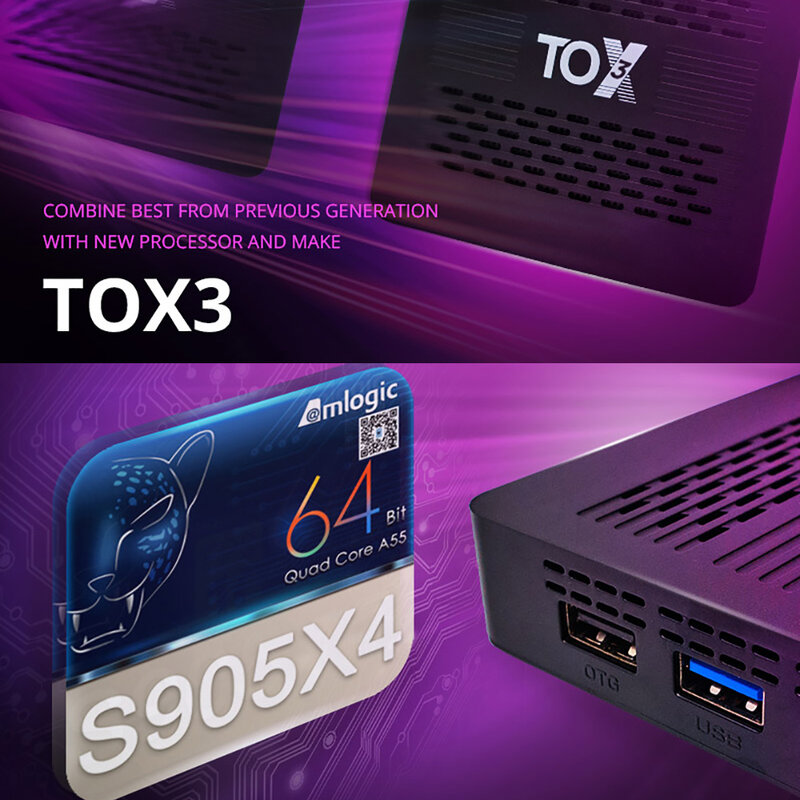 2023 TOX3 Amlogic S905X4 4GB 32GB TV BOX Android 11 Wifi 1000M BT 4K supporto per lettore multimediale Dolby Atmos AV1 DLNA