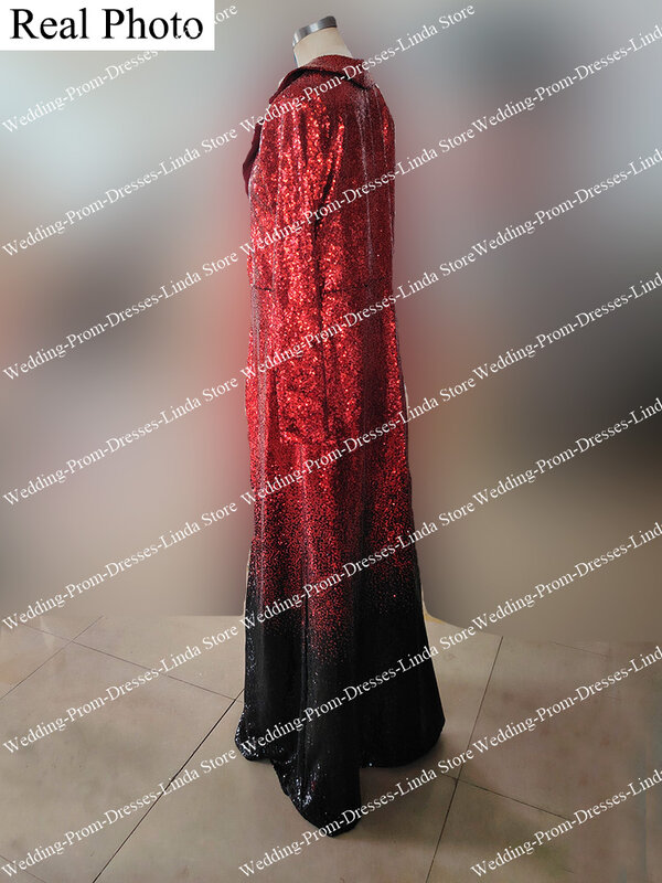 Jaket selebriti mengkilap untuk wanita, kerah V lengan panjang lurus dengan lipatan acara khusus Gala pesta malam replika 2023