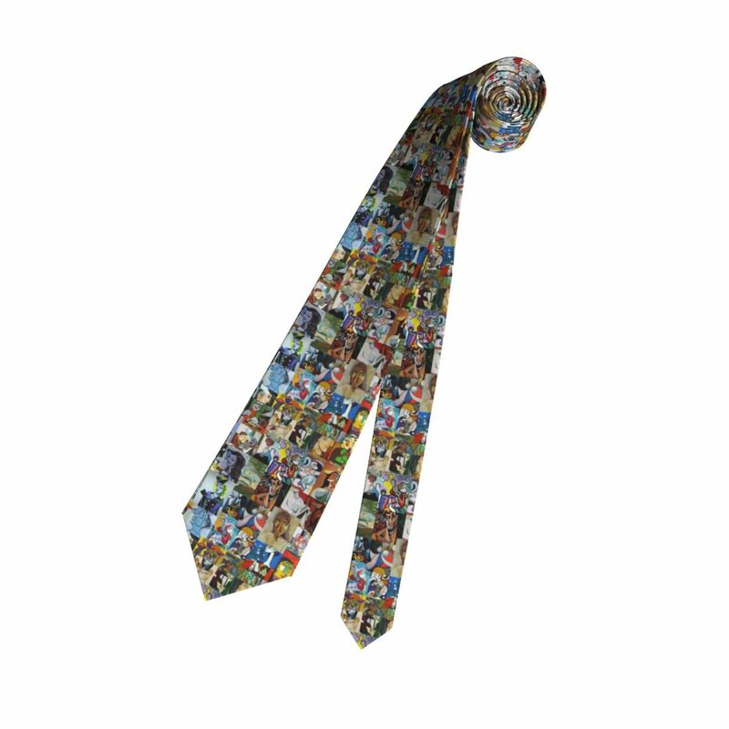 Niestandardowe krawaty artystyczne Pablo Picasso męskie modne jedwabne krawaty artystyczne na imprezę