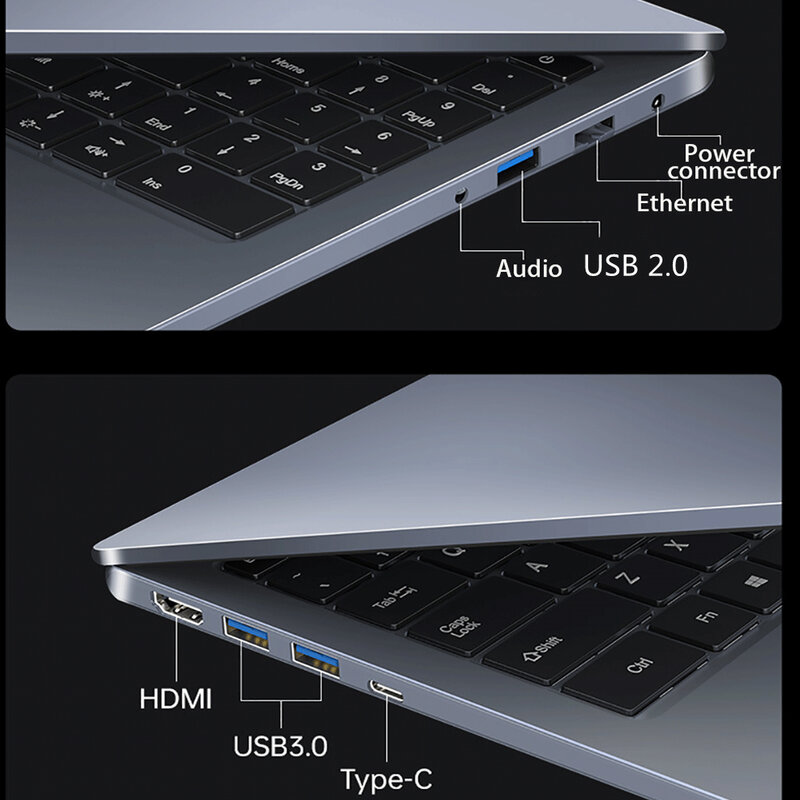 I7 1255U Gaming 10 Core Laptop 15.6 Inci Intel Core I7 12 MAX 64GB RAM MAX 3TB SSD Notebook Sidik Jari Windows10 11 WiFi6 BT