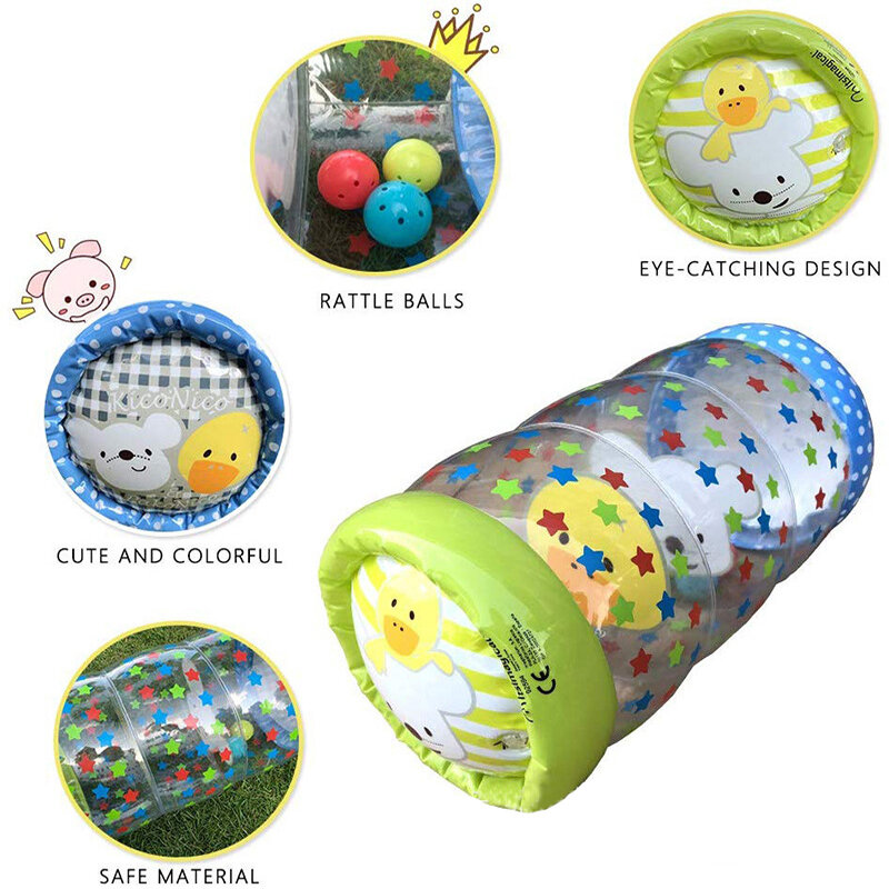 Opblaasbare Baby Crawling Roller Speelgoed 6-12 Maanden Baby 'S Buiktijd Pvc Ball Development Fitness Games Vroeg Leren Speelgoed