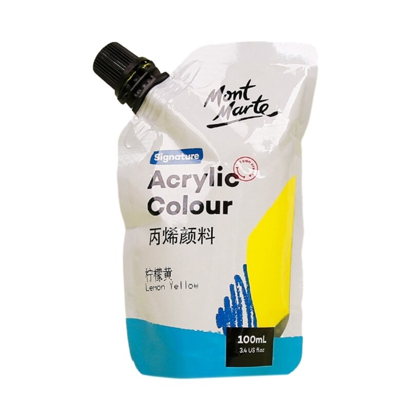 Art Acrylic Paint, 11 Colors Acrylic Paint 100ml Bag, Rich Pigmented, Waterproof