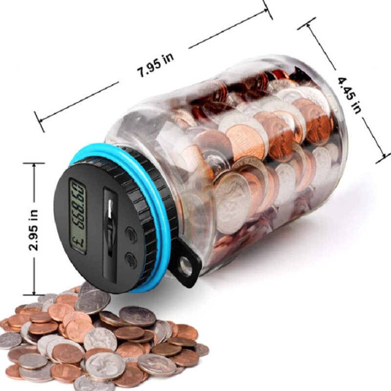 Piggy Bank Zähler Münze Elektronische Digital Lcd Zählen Münze Geld Sparen Box Jar Münzen Lagerung Box für Euro GBP Geld