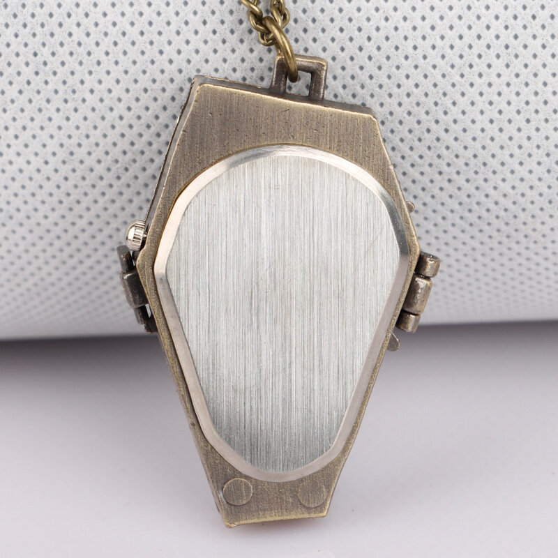 Poligonal tridimensional escultura crânio ensolarado especial moda masculino e feminino colar presente relógio de bolso do vintage