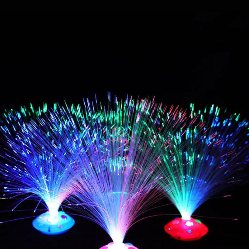 Lámpara LED de noche de fibra óptica, luces intermitentes de colores, lámparas de cielo estrellado, decoración de boda, navidad