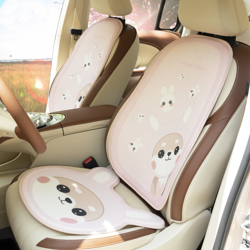 Cartoon Car Front Seat Almofada Back Bottom Cover, Bonito Pink Dog Acessórios, Decor Protector, Universal Covers para Honda, VW, Ford