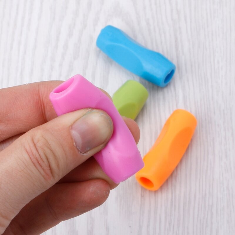 4 Pcs Silicone Pencil Holder Writing Aid Pencil Holder Pencil for Righties Lefties Kids Students D5QC