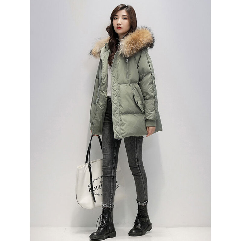 Женская хлопковая куртка в Корейском стиле, однотонное пальто с капюшоном и карманами на молнии, плотная ветрозащитная теплая верхняя одежда для осени и зимы