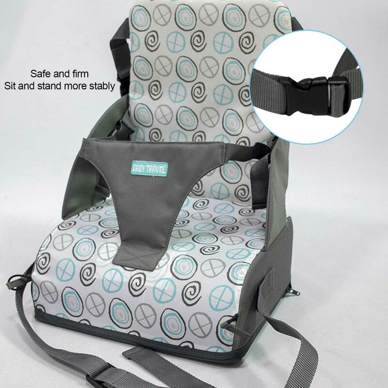 Almohadilla de silla aumentada ajustable para niños, asiento elevador de muebles para bebés, cojín de comedor portátil para niños, almohadilla extraíble para silla de cochecito