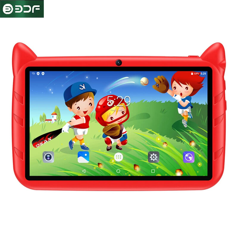 Детский планшет с 7-дюймовым дисплеем, ОЗУ 4 Гб, ПЗУ 64 ГБ, Android 9,0