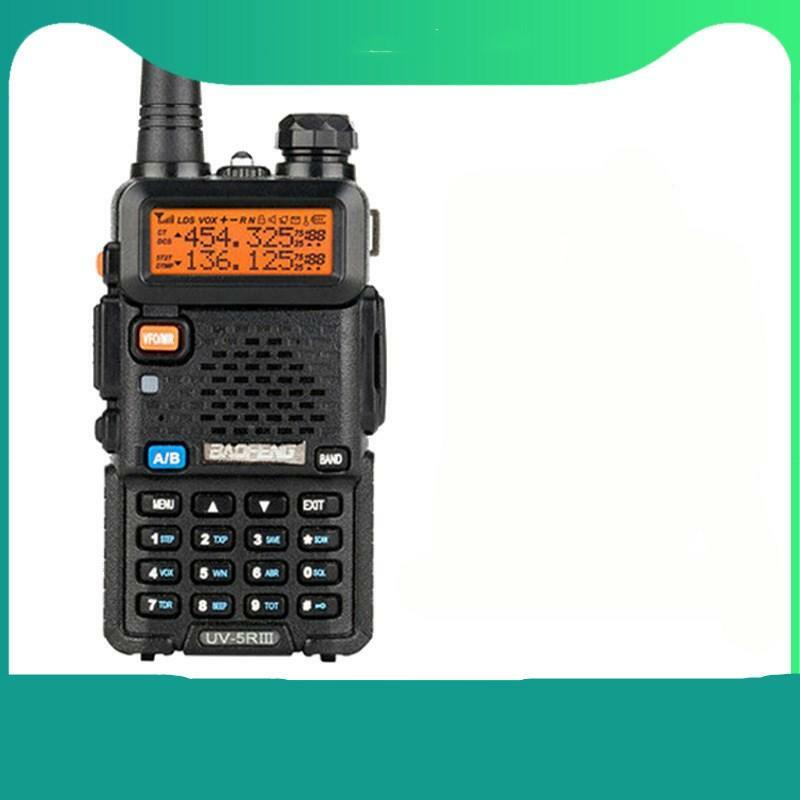 Baofeng UV-5R Três Segmento Walkie Talkie, Vhf 220-226Mhz, Frequência UHF, Antena Dupla, Civil Handpiece