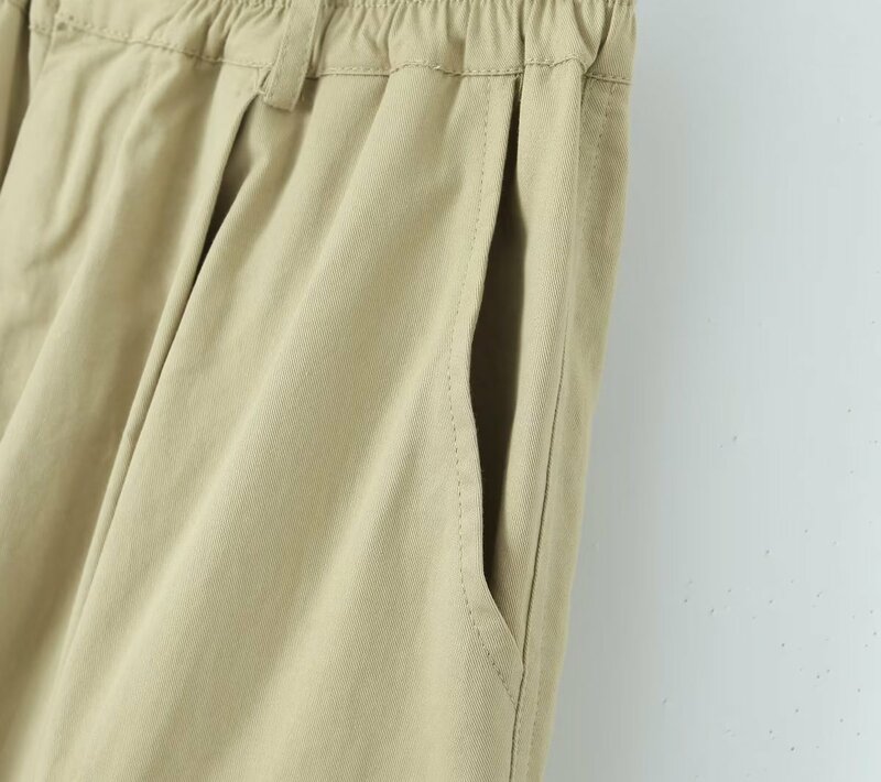 Dave & Di 2023 celana kargo Harem tambal sulam hijau mode tentara Retro Amerika baru celana panjang kasual wanita Blogger