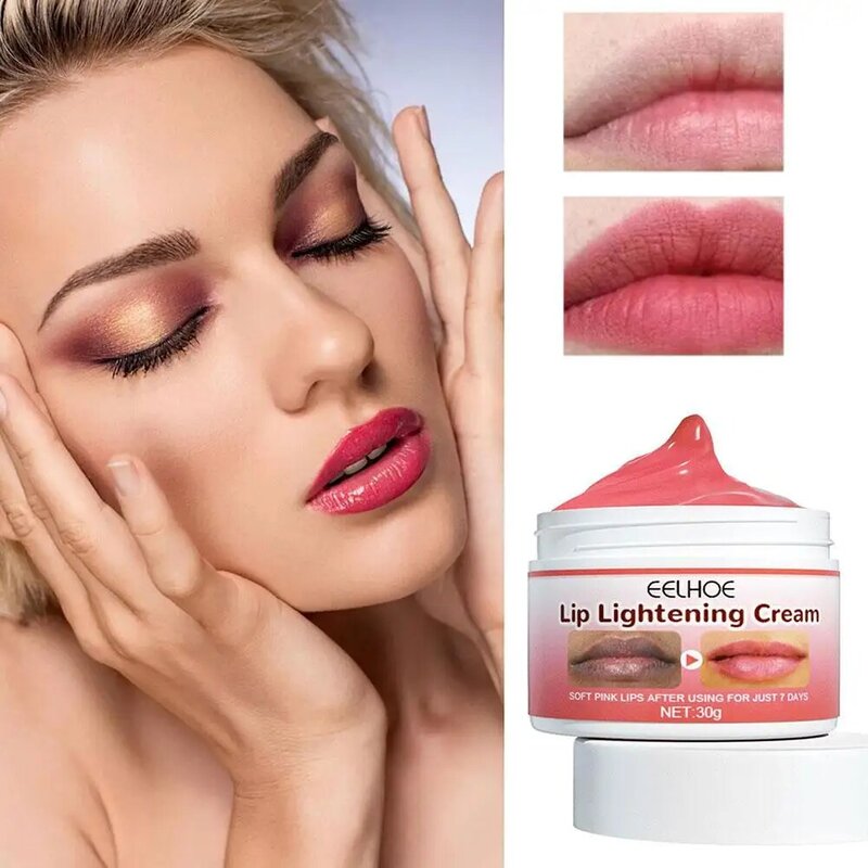30g Lip Lightening Cream Dark Lips Bleach Lips Whiten Deep Lip Lines Fade Lip Nourish Dull Black Moisturizing Remove K7X4