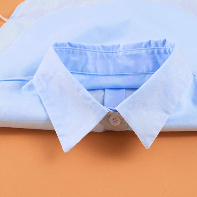 Mezze camicie in cotone regolabili con colletto finto staccabile in unita. Colletto falso