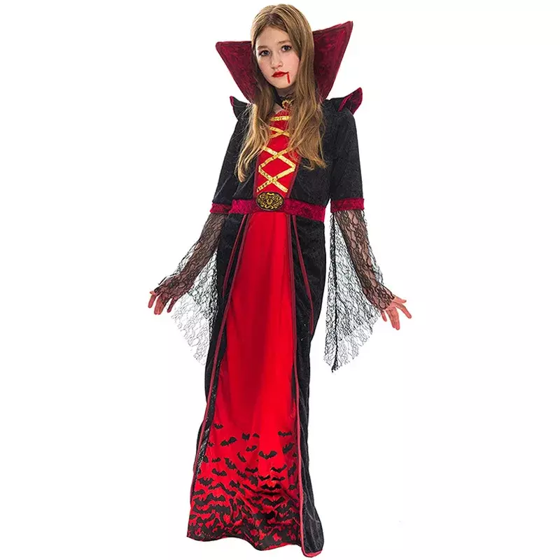 Costume de Vampire, Déguisement d'Halloween, Uniformes de ix, Robe de Cosplay pour Bol, Vêtements SAFmesurost pour Enfants, Robe de Scène de Carnaval