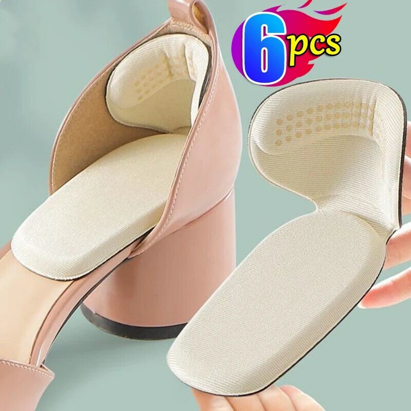 3pairs Women Shoes Insoles Adjustable Size Antiwear Feet Pad High Heels Back Sticker Pain Relief Protector Cushion Back Sticker