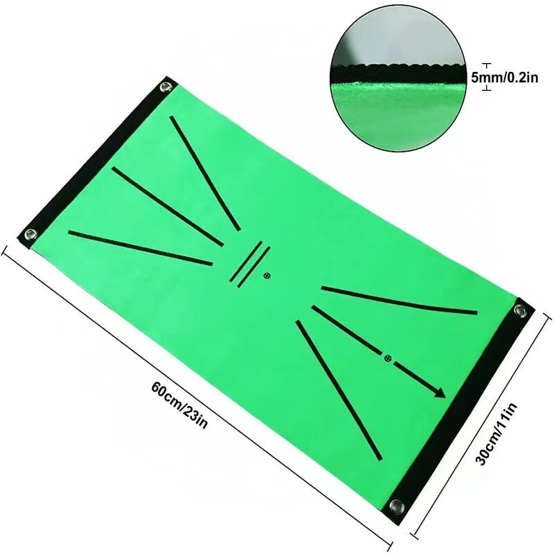 Golf Swing Detection Hitting Pad Hitting Direction Marks Indoor Mini Swing Cutting Practice Pad Showing Hitting Trajectory