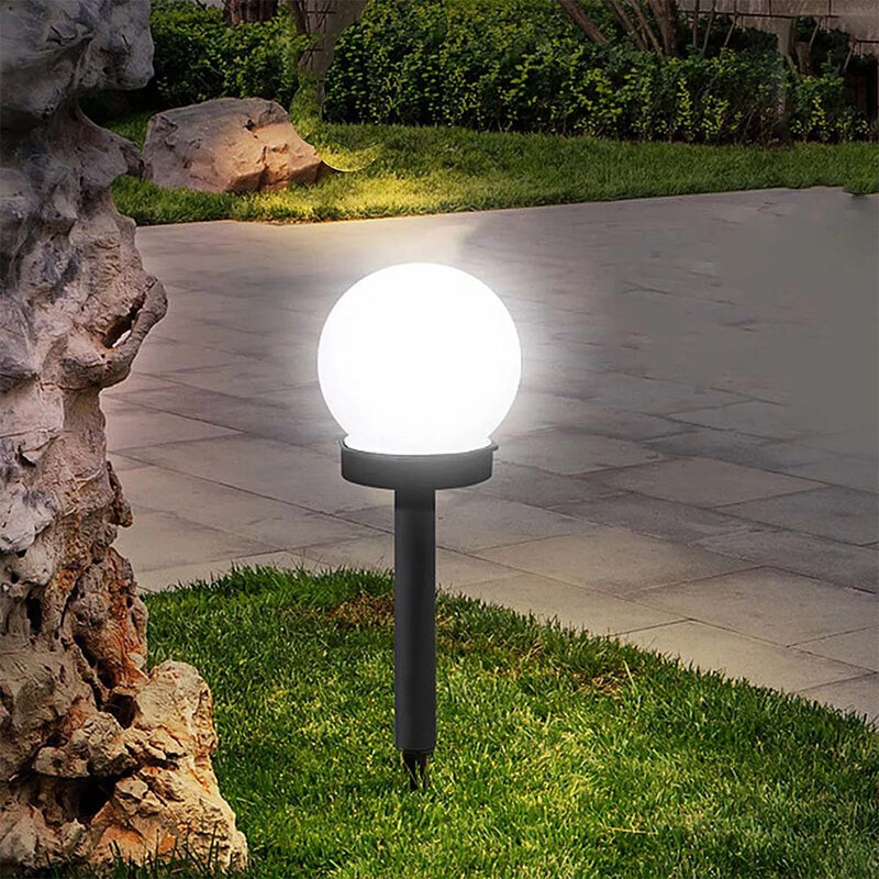 2Pcs/Set LED Solar Garden Light Outdoor Waterproof Lawn Light Pathway Landscape Lamp Solar Bulb Lamp For Home Yard Driveway Lawn