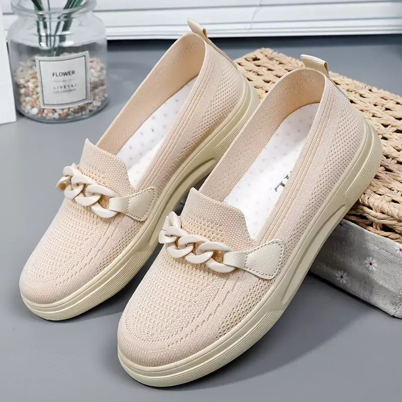 Casual Sneakers for Women, Comfortable Female Loafers, Slip-on Flats Shoes, Spring and Autumn, 2023