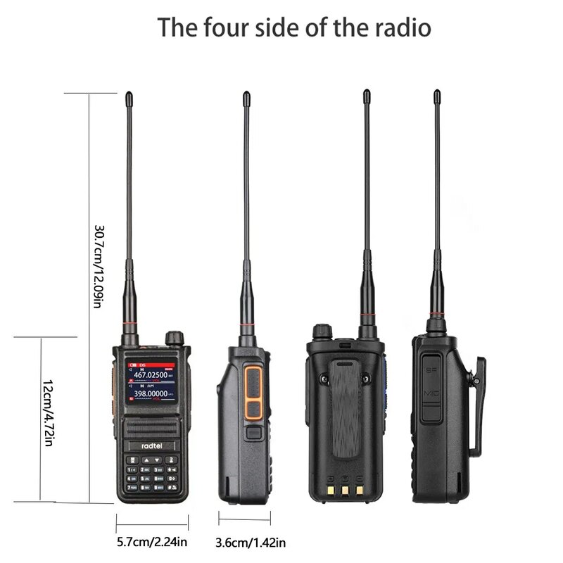 Radtel RT-470X, Полнодиапазонный радиоприемник, 256 каналов, воздушная полоса, двухстороннее радио, USB-C, авиация, NOAA, полицейский, морской любительский HT сканер, Roger