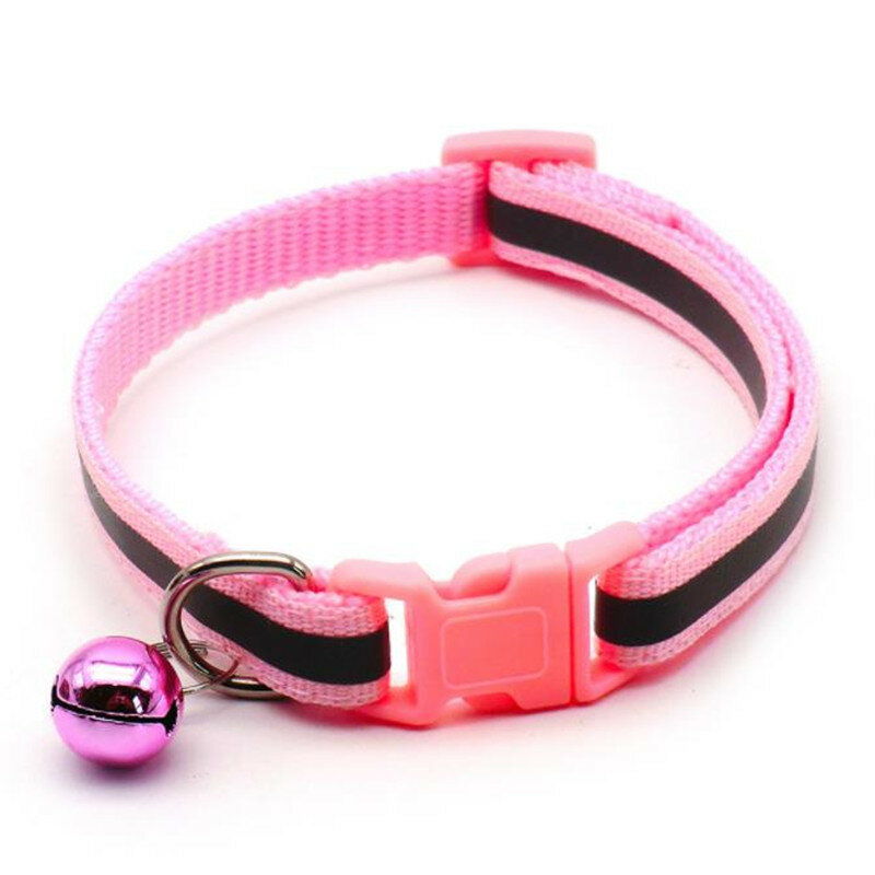 Pet Accessories Dog Cat Collar Bell Colorful Reflective Pattern Adjustable Collars For Puppy Kitten DIY Small Animal