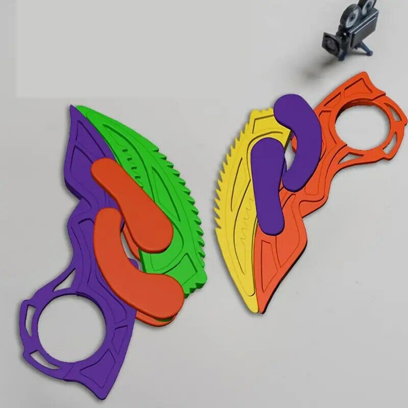 Mini Carrot Knife Toy for Kids, 3D Gravity Fidget Brinquedos, Impressão 3D, Casa, Sala de aula, Empresa, Escritório, Dedo do antebraço