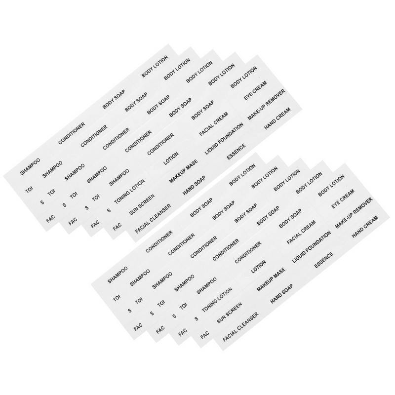 20 Sheets Stickers Label Waterproof Stickers Tag for Sub Shampoo Dispenser