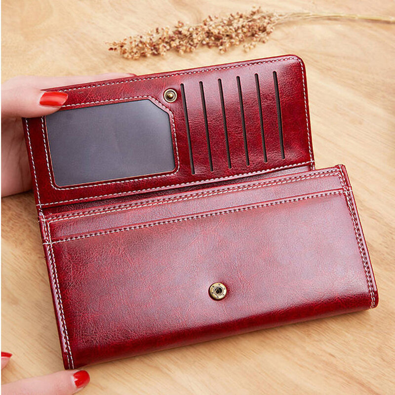女性の革財布の女性の高級ロング財布ファッション女性財布マネーバッグ2022ハンドバッグレディース財布カードホルダー