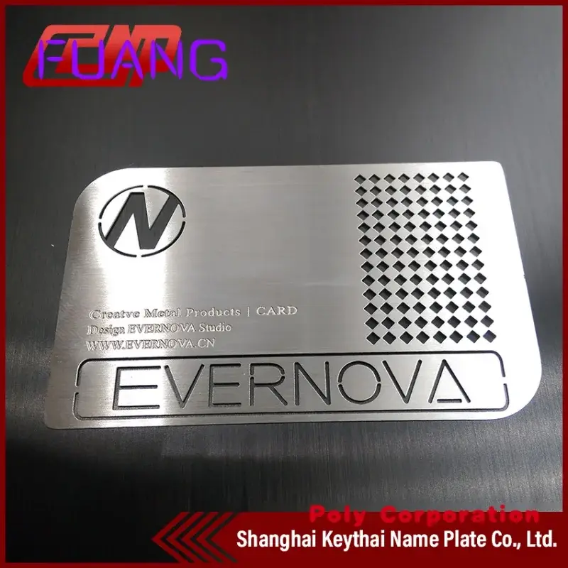 Custom  2023 New Stainless Steel Customers Customize Their Own Logo Black Metal Nameplate Sublimation Business Card