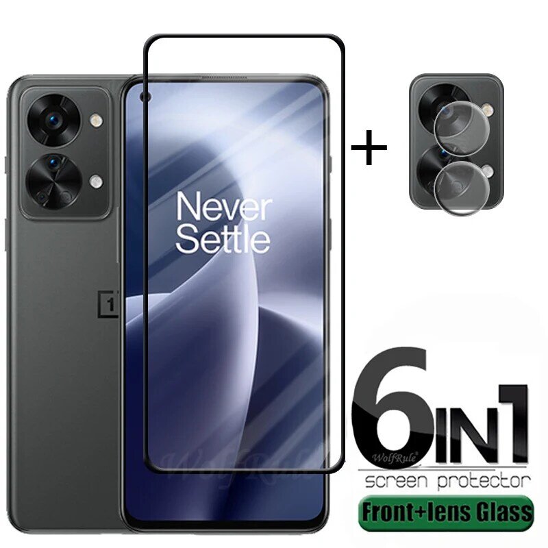 6-In-1 Voor Oneplus Nord 2T Glas Voor Oneplus Nord 2T Gehard Glas 9H full Screen Protector Voor Oneplus Nord 2 5G 2T Lens Glas