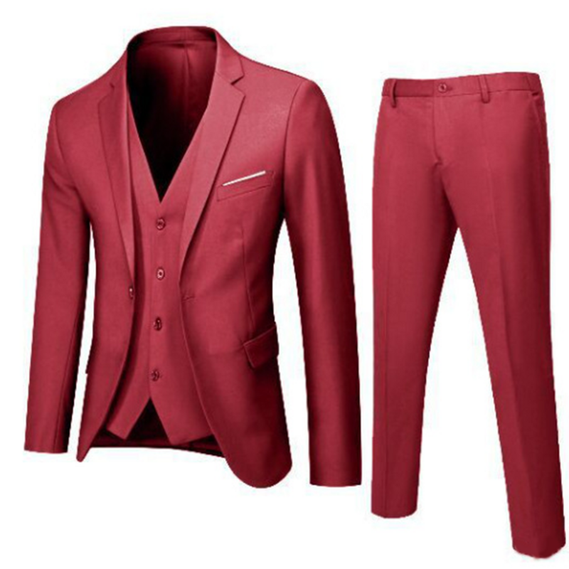 Elegant Men\\\\\\\\\\\\\\\'s Tuxedo Suit Blazer and Pants Set Slim Fit Jacket Coat for Formal Party Multiple Colors Available