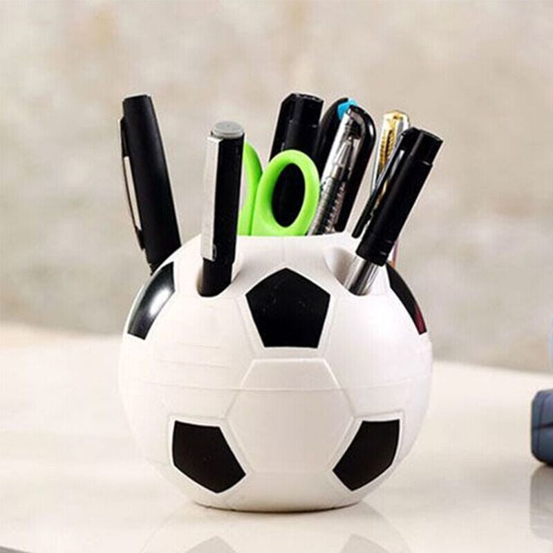 Soccer Shape Tool Supplies Pen Pencil Holder Football Shape Toothbrush Holder Desktop Rack Table Home Decoration Student Gifts