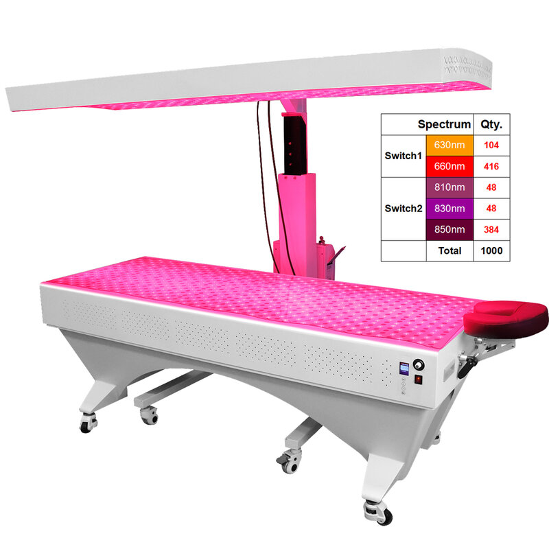 Commercial Use Led Red Light Therapy Timer Dimmable 630 660nm 810 830nm 850nm infrared therapy LED Light Therapy bed