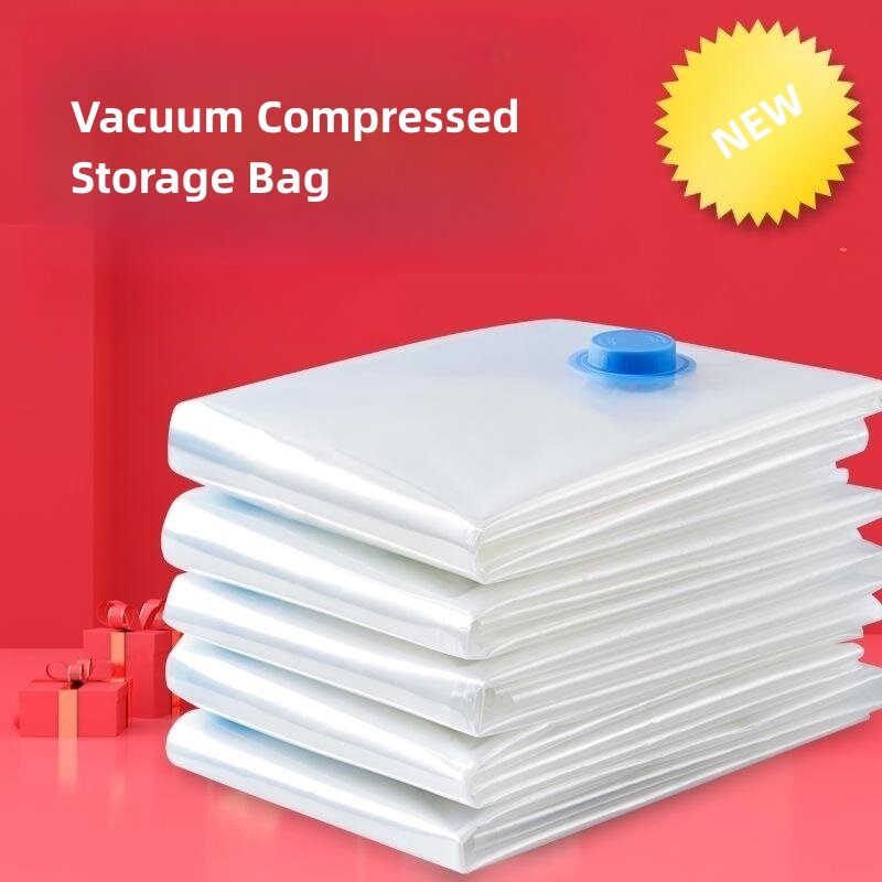 3-5PCS Vacuum Bag and Pump Cover for Clothes Storing Large Plastic Compression Empty Bag Travel Accessories Storage Container