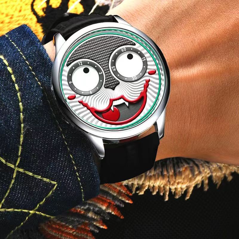 New trendy and personalized clown LED touch watch, fashionable and waterproof, male and female student couple electronic watch