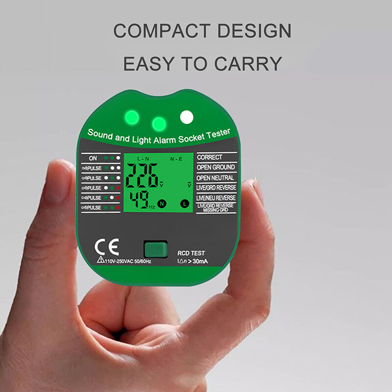EU And US Socket Tester Leakage Plug Polarity Detection Protection Ground Line Switch Safety Inspector