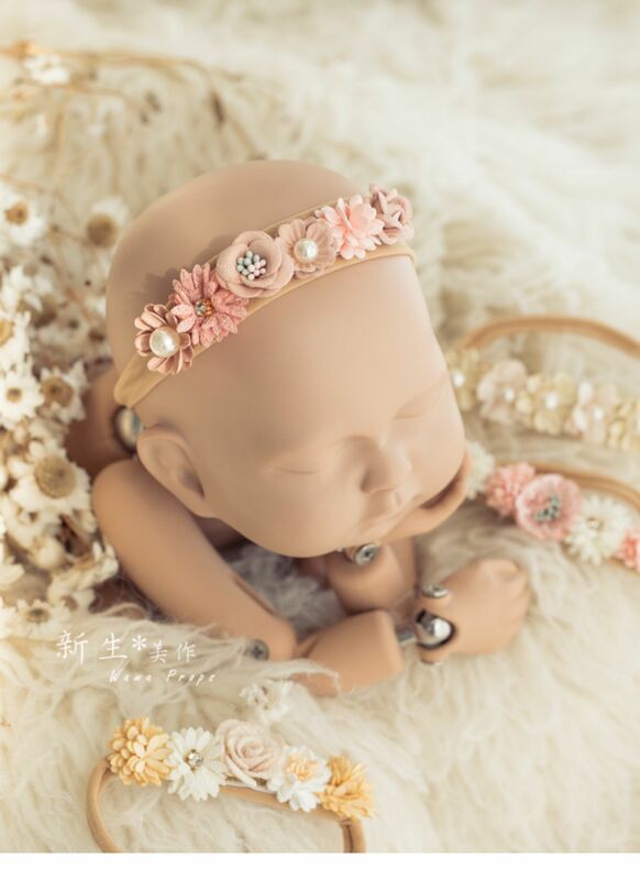 Accessori per bambini fascia per capelli neonato fiori ragazze fasce per capelli floreali elastiche carine per oggetti di scena fotografici cravatte per capelli per bambini