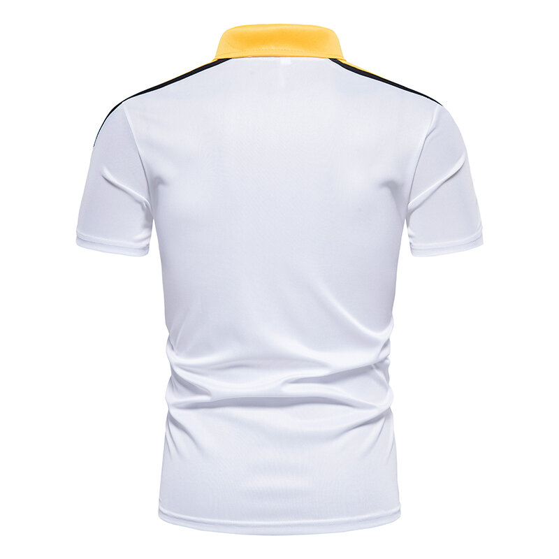 HDDHDHH Brand Print Colorblock Lapel Short Sleeve T-Shirt Summer Business Casual Polo Shirt Men's