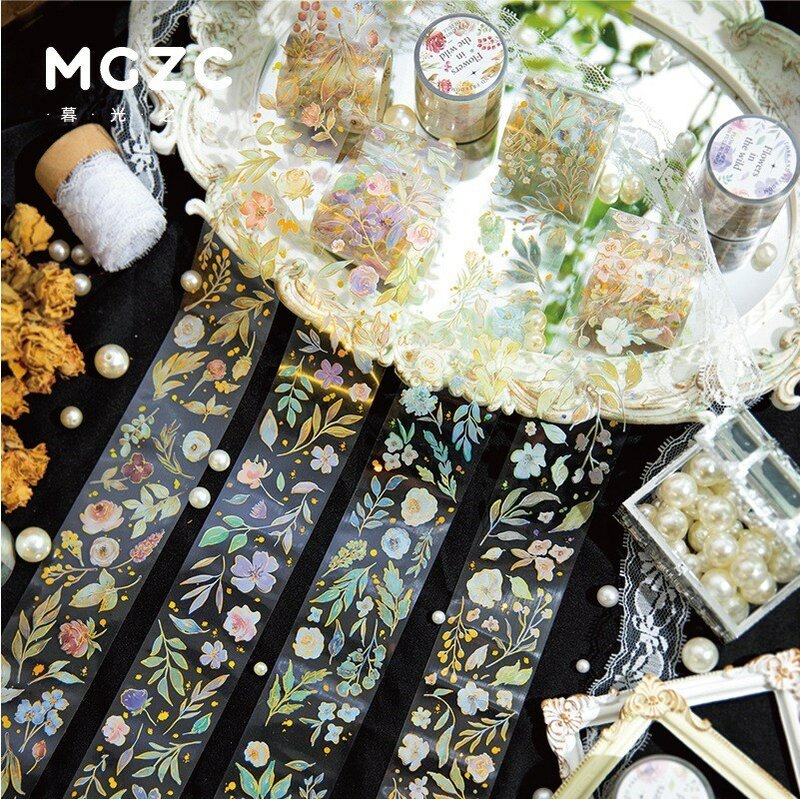 Fresh Floral Washi Tape Flower Washi Masking Tape Self-Adhesive Decorative Tape For DIY Art Craft Diary Scrapbook Journaling