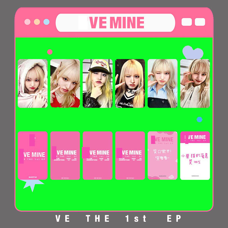 KPOP 6 pz/set IVE Album i MINE MAKESTAR Solo LOMO Card YUJIN WONGYONG iz Rei Leeseo GAEUL Gift cartolina Photo Card