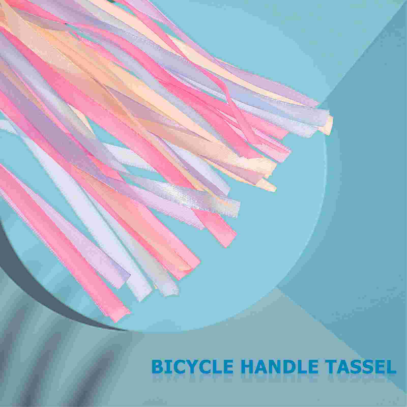 จักรยานลำแสง Handlebar Tassels Kidsbicycle ริบบิ้นสาวสกู๊ตเตอร์ Streamer พู่ Grips จับสายรุ้งโบว์ริบบิ้นอุปกรณ์เสริม