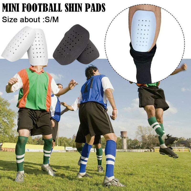 Portátil Mini Futebol Shin Pads, Futebol Acessórios de Treinamento, Leg Protector, Shock Absorbing, Wear-Resistant Board, Shank, Z4H1, 1 Par