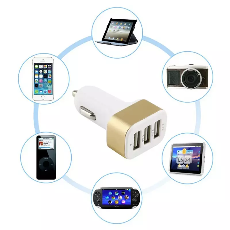 Carregador do telefone do carro USB, carregamento rápido, tipo C, carga rápida, 50W, PD, 2.1A, iPhone 14, 13, 12, Xiaomi, 12