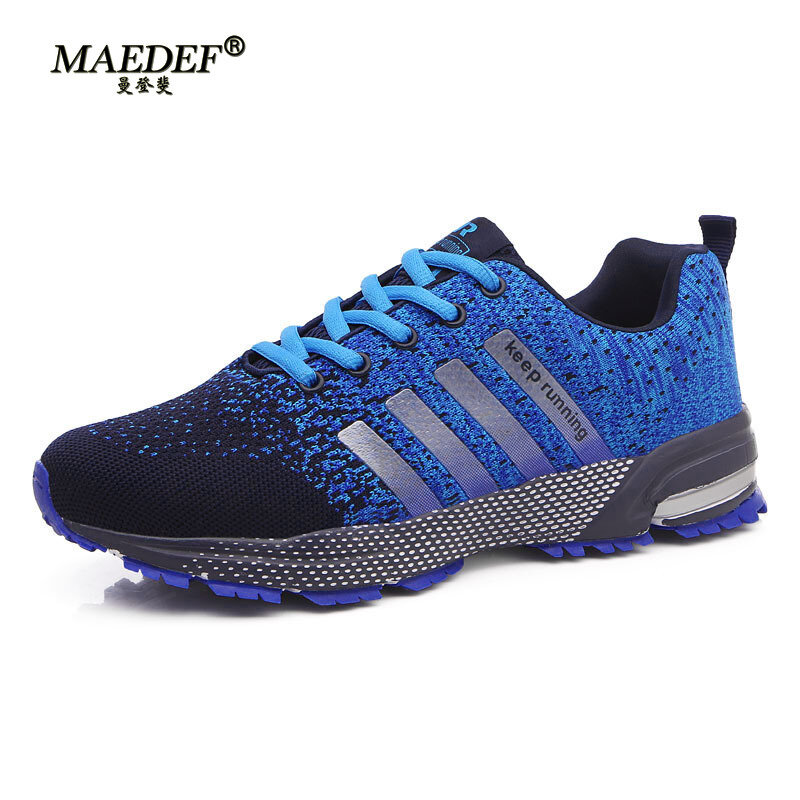 MAEDEF-Zapatillas deportivas de malla transpirable para hombre, zapatos informales de fondo suave, de alta calidad, para correr