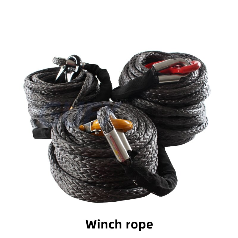 Car Winch Rope Wear-Resistant Off-Road Vehicle Winch Rope Polymer Winch Rope Suitable For ATV SUV Vehicles