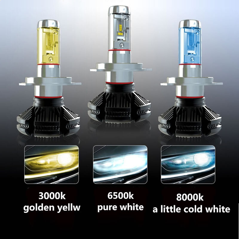 Csp-LEDカーライト,1 h4 h7,自動ライト8 h9 h11 9005 hb3 9006 hb4,50w 8000lm 6500k 12v