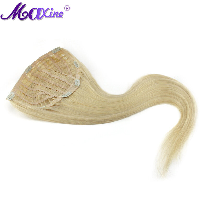 100% натуральные человеческие волосы Remy, Срединная часть, Омбре, коричневые, золотые человеческие волосы для женщин с зажимом для филировки волос в верхней части