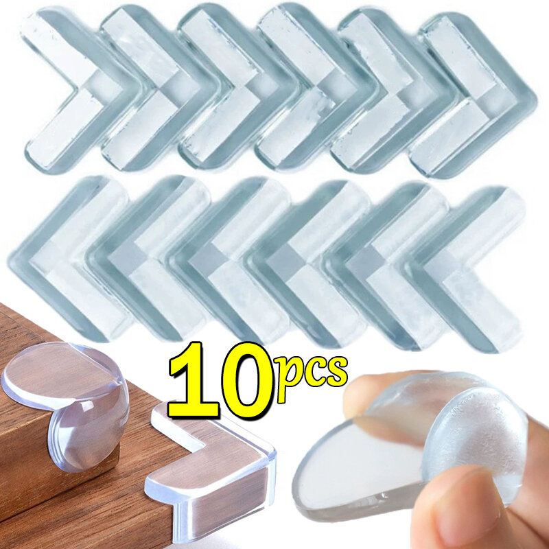 1/10pcs Transparent Baby Table Corner Edge Protection Cover Kids Safety Silicone Desk Protector Guard Cushion Anti Collision
