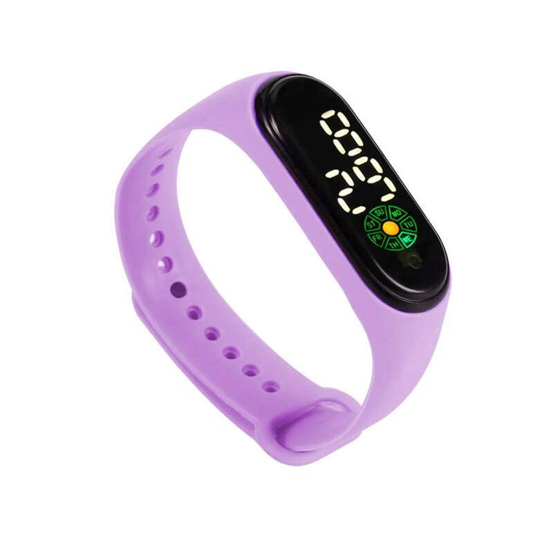 Reloj de pulsera Digital Led Multicolor para niños y niñas, reloj deportivo al aire libre, pantalla de vida semanal, resistente al agua