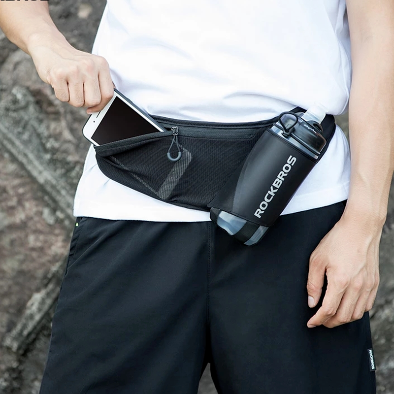 Waterproof Running Belt Fanny Pack Cycling Waist Pouch Bicycle Accessories with Water Bottle Holder Outdoor Sport Phone Case